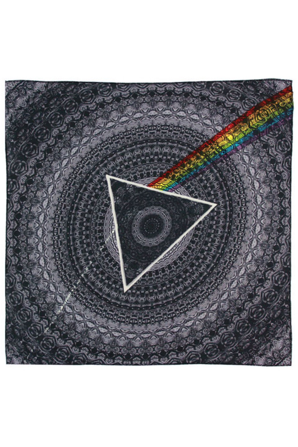 Pink Floyd The Dark Side of the Moon Shadow Bandana Black 22x22