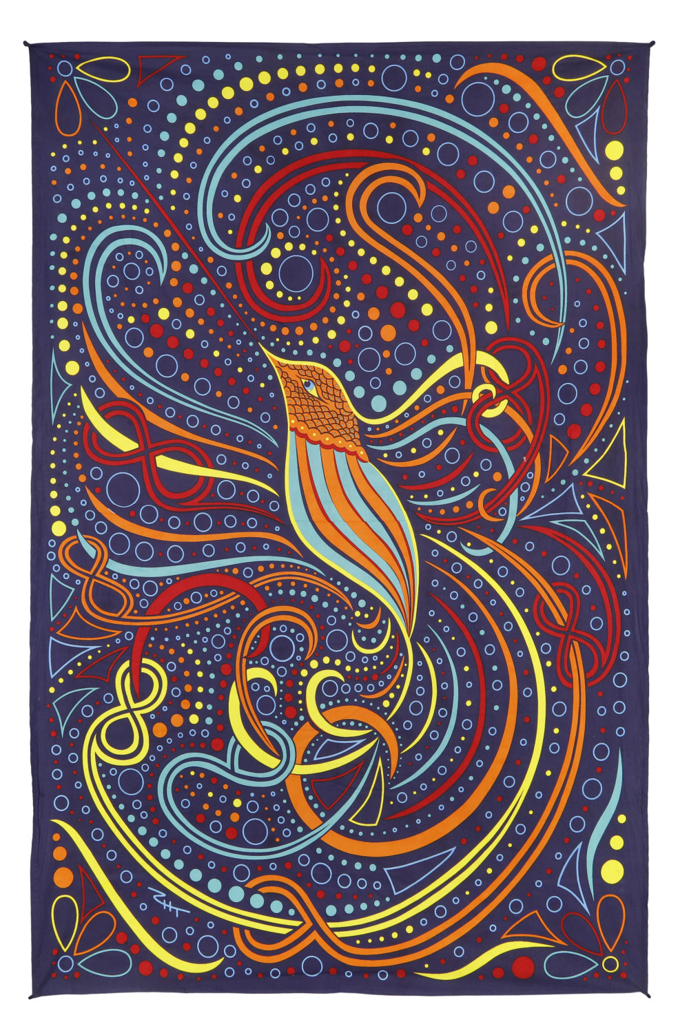 3D Hummingbird Mini Tapestry 30x45 - Art by Taylor Swope 
