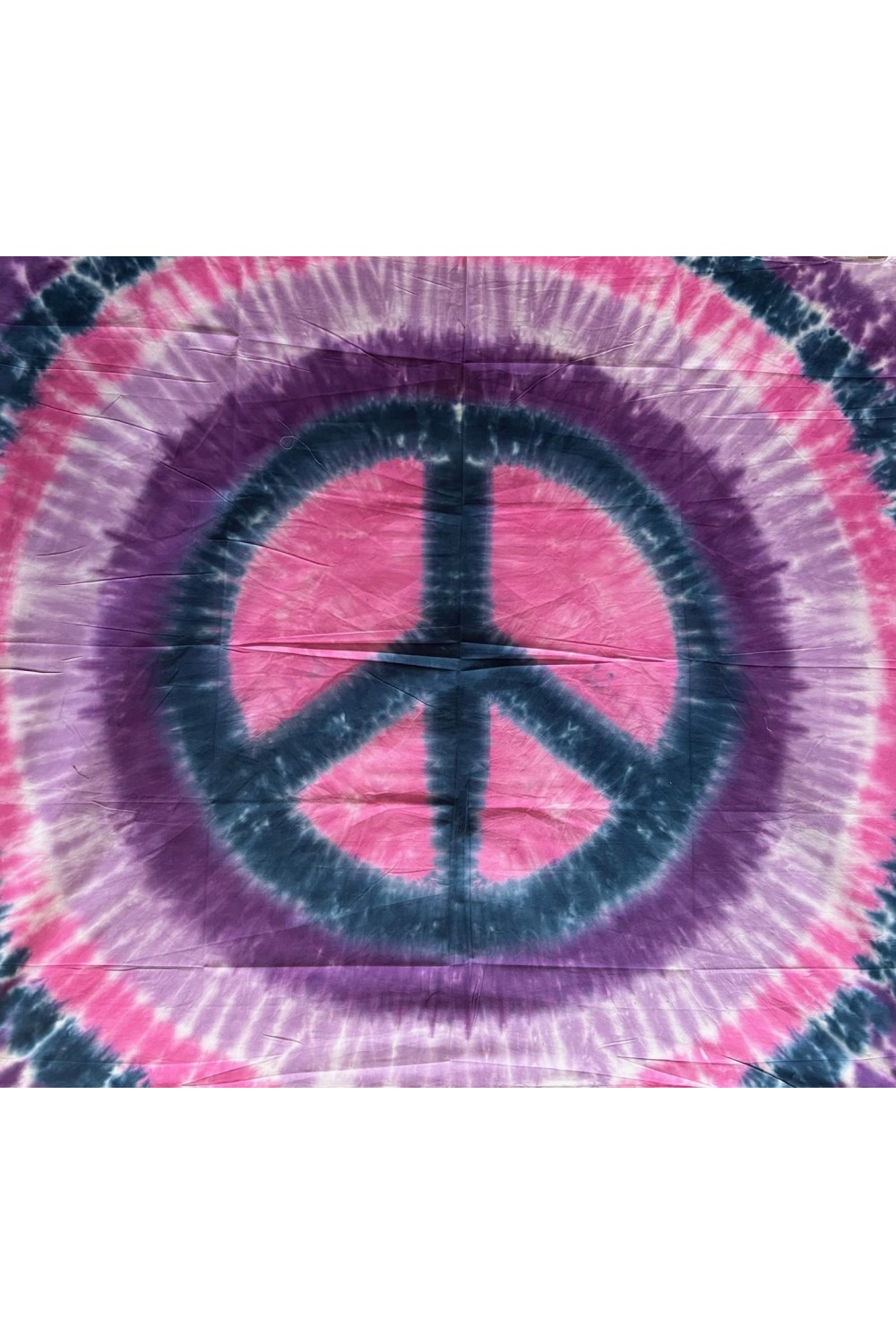 Purple & Pink Peace Sign Tie-Dye Tapestry 58x58