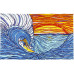 Sunset Surfer Tapestry 60x90 - Art by Shannon Hurst  