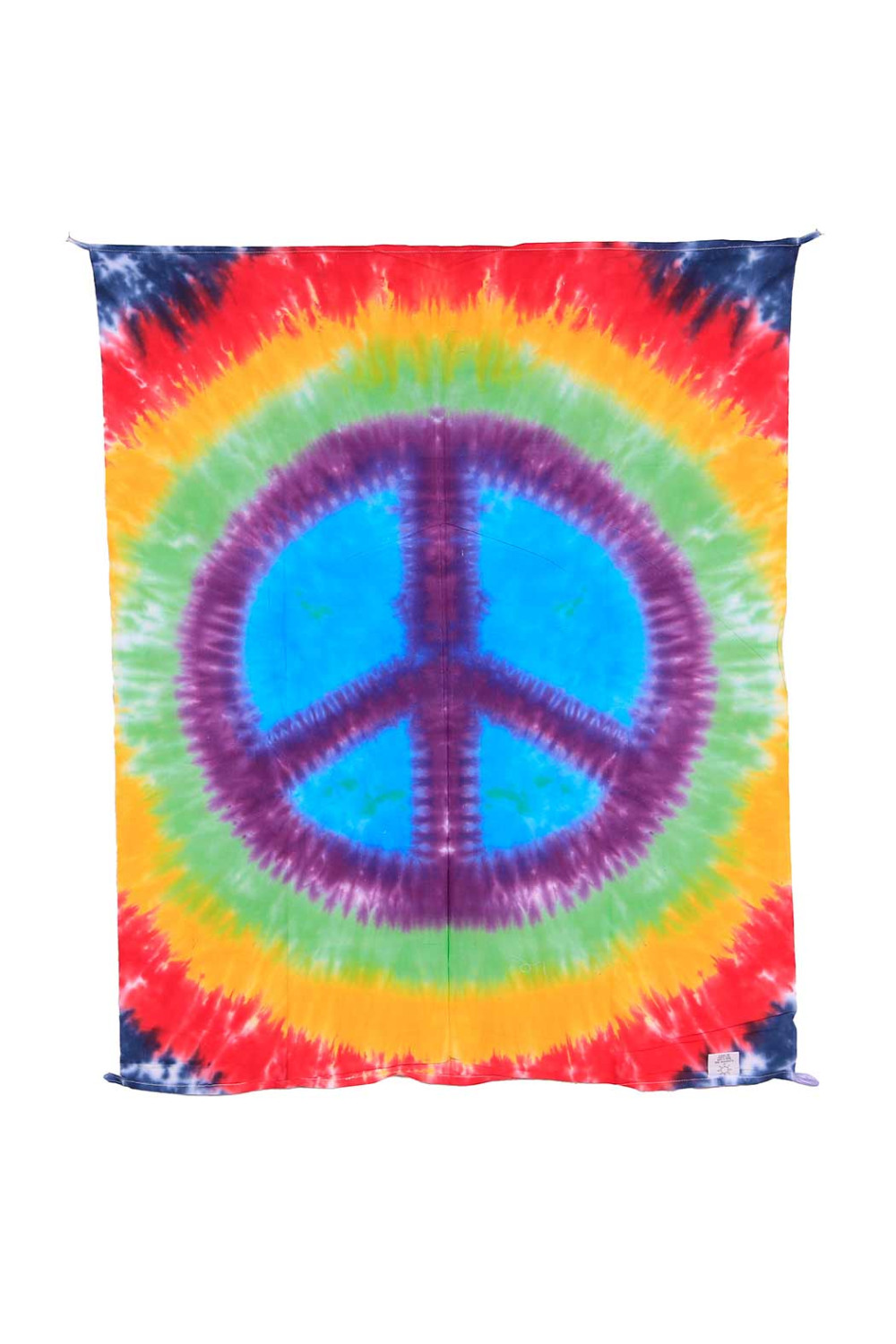 Rainbow Peace Sign Tie-Dye Mini Tapestry 30x45