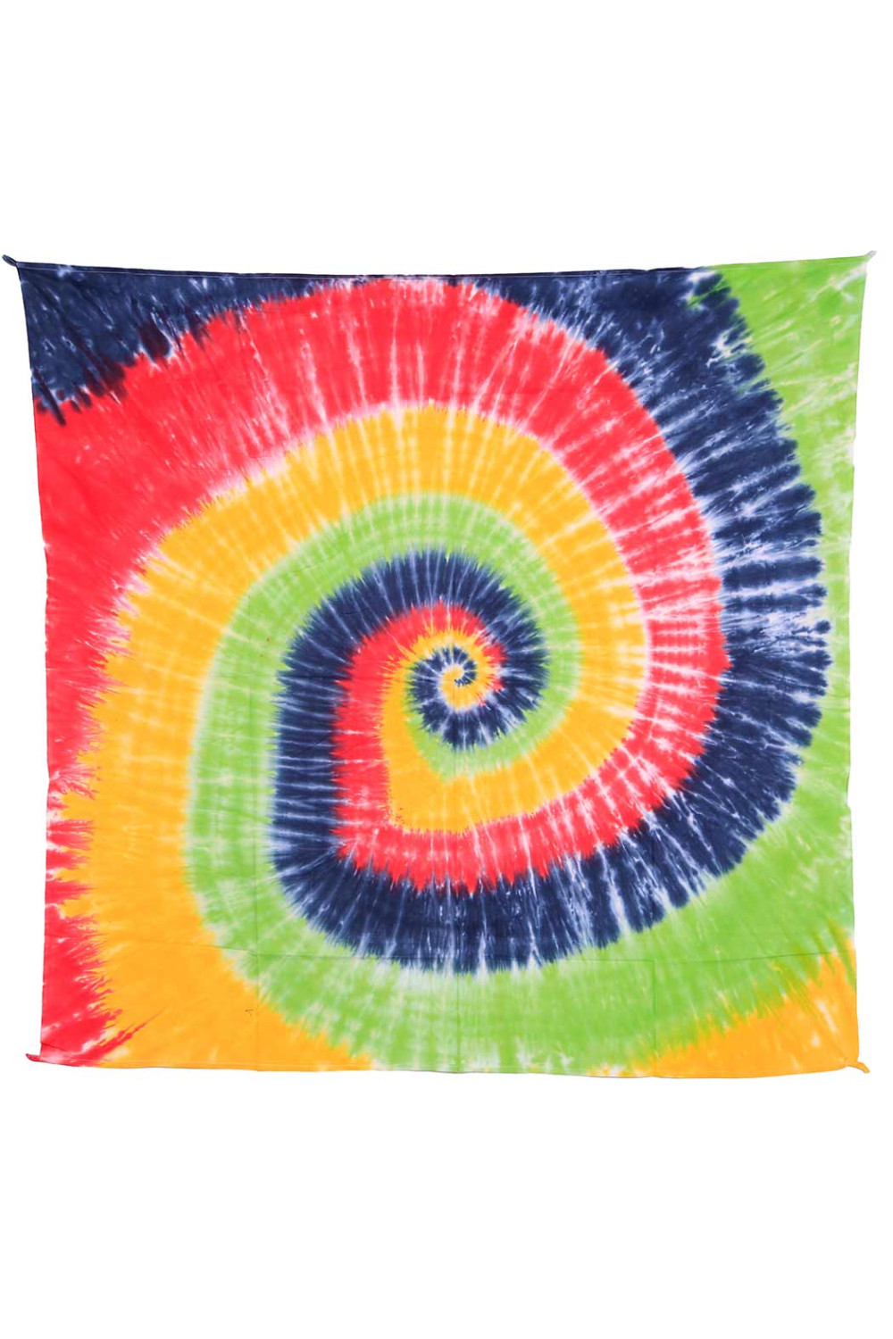 Rasta Spiral Tie-Dye Tapestry 58x58 