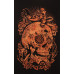 Zest For Life Skull Mini Tapestry 30x45" Orange Tie Dye *CLEARANCE*