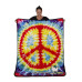 Woodstock  Fleece Throw Blanket Peace Sign 50x60 