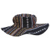 Floppy Woven Hat - Black/Brown 