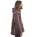 Woven Baja Style Hoodie Pullover Multi Stripe