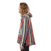 Woven Baja Style Hoodie Pullover Red/Blue