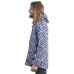 Woven Jacquard Pull Over Baja Style Hoodie Blue/White *CLEARANCE*