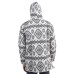 Woven Jacquard Pull Over Baja Style Hoodie Black/White