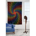 3D Rainbow Skeletons Spiral Tapestry 60x90 - Art by Dina June Toomey