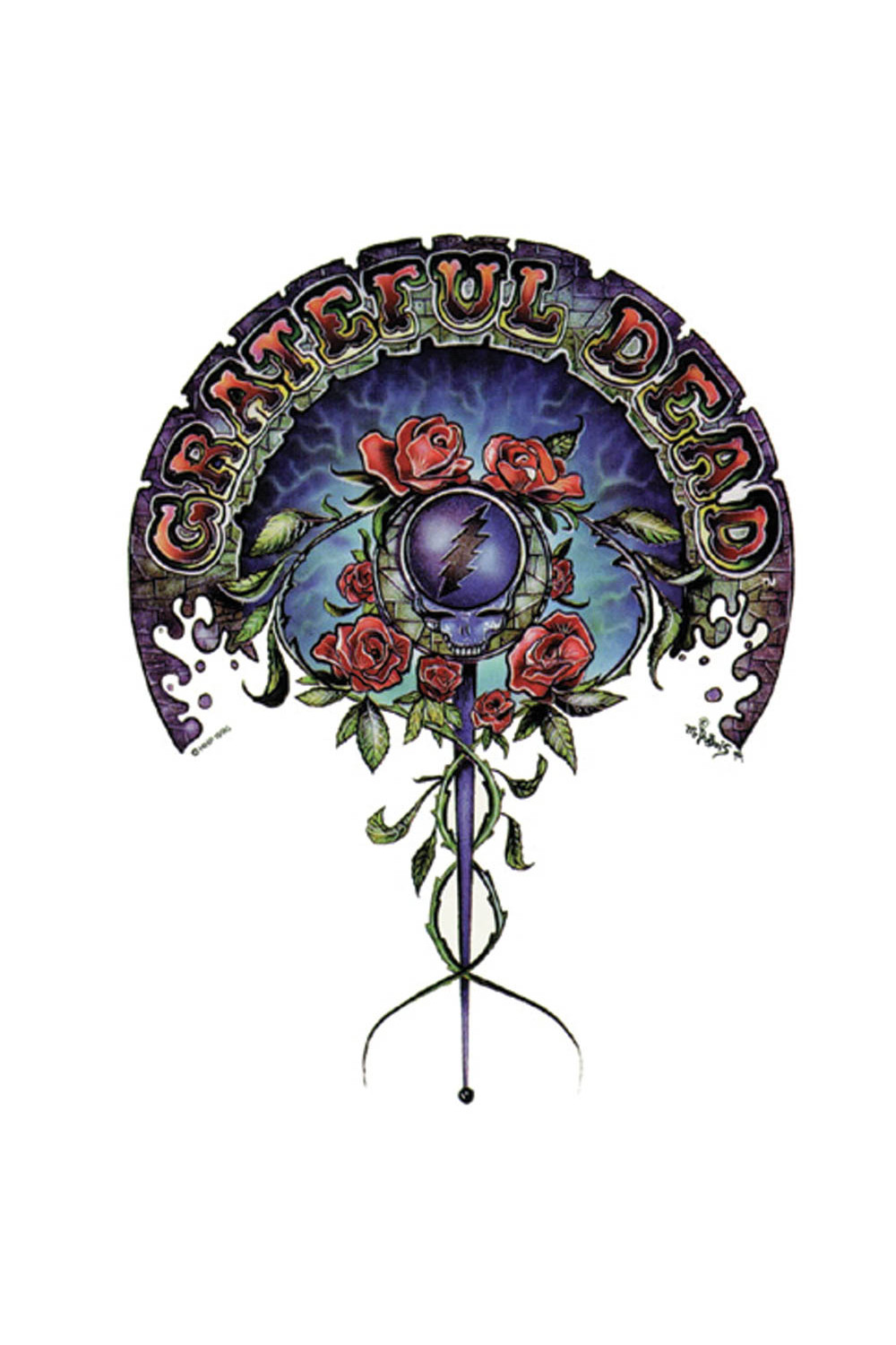 Grateful Dead Scepter Sticker 4"
