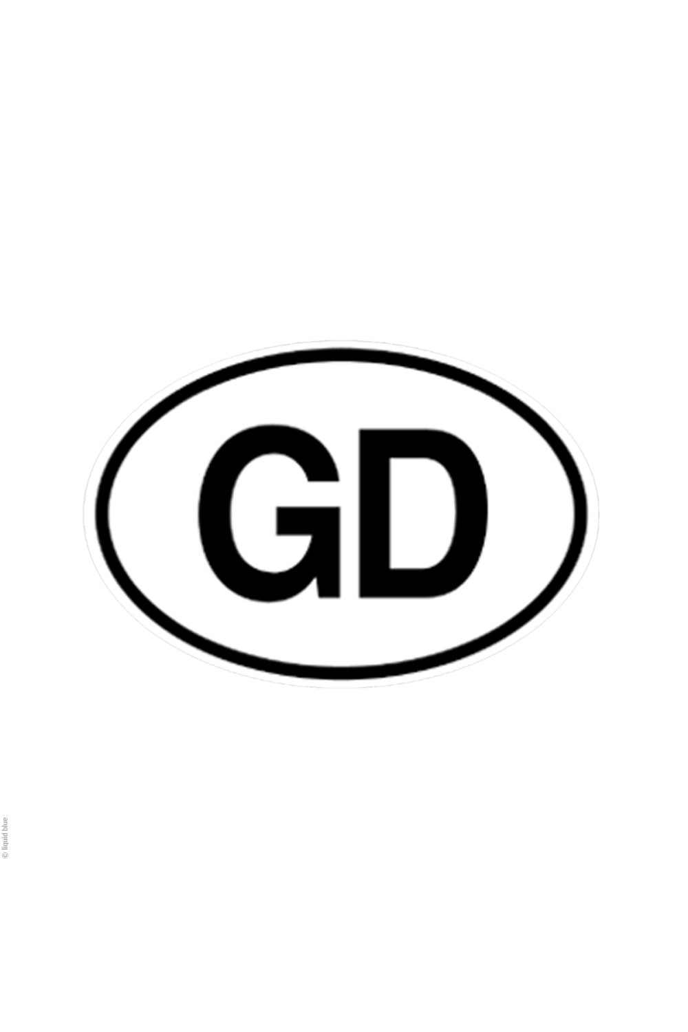 Grateful Dead "GD" Sticker 5.25"