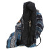 Woven Zip Top Hobo Shoulder Bag Navy Stripe 